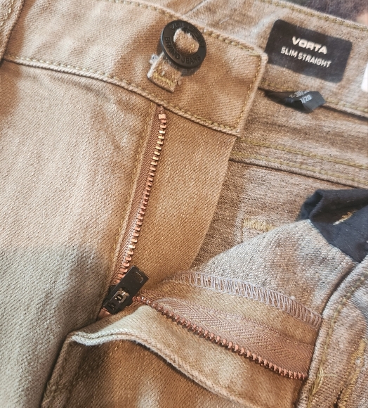 Volcom Stone Vorta Denim Skinny Jeans Khaki Tan Color Size 30x20 - Picture 5 of 11